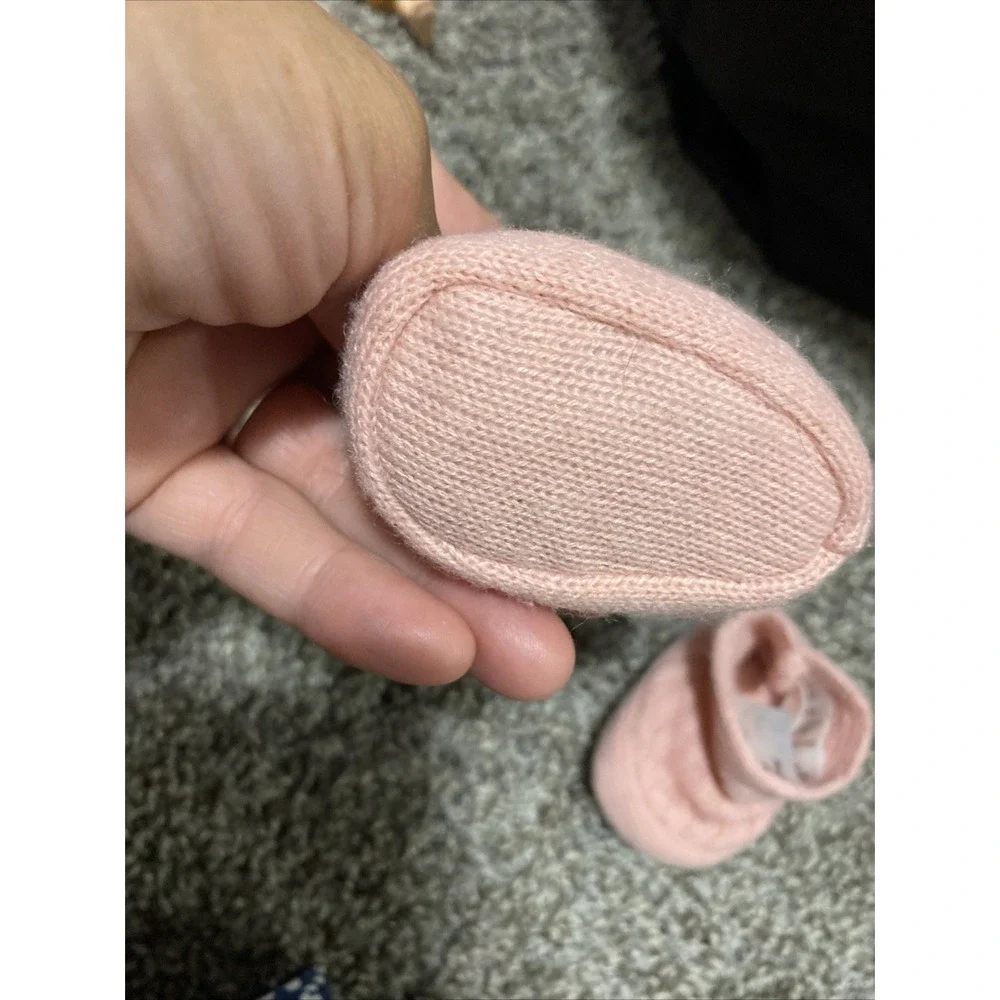 American Girl Bitty Baby Snowy Dreams Pink Slipper Shoes Only